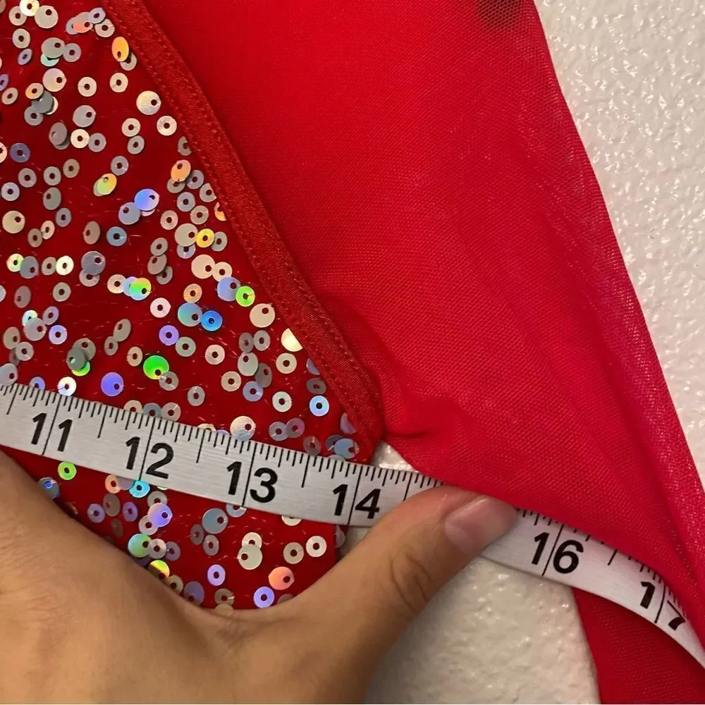 WEISSMAN Dance red sequin rhinestone Costume tutu This Is Me 12205 Child LC